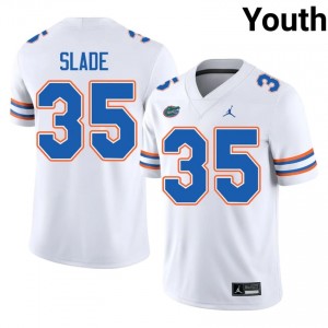 Gators Brayden Slade #35 White Jersey | Pro Cut Stitch NCAA Football Youth Apparel 91348374
