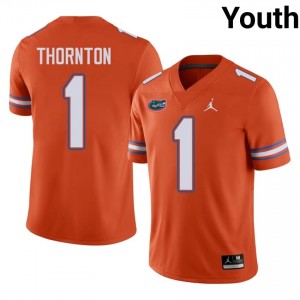 #1 Bryce Thornton Florida Gators Orange Jersey | Alumni Embroidery Youth Player Football Gear 92820765