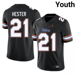 Black CJ Hester #21 UF Gators Jersey | Youth High School Football Limited Stitched 72666525