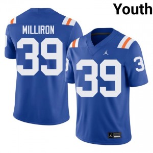 Top-Tier Carter Milliron #39 Gators Royal Alternate Jersey | Youth University Football Swen Fan Gear 46203847