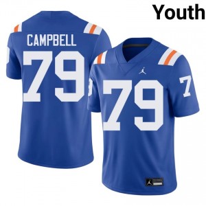 Officially Licensed Chancellor Campbell #79 Gators Royal Alternate Jersey | Youth University Football Stitch Fan Gear 87001378