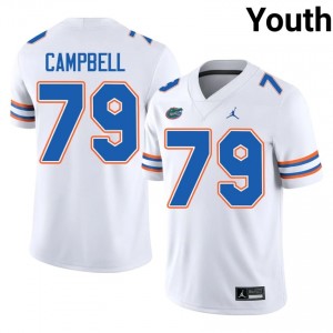 Gators Chancellor Campbell #79 White Jersey | Essential Swen NCAA Football Youth Apparel 10482956