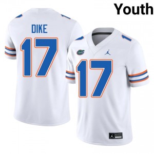 Gators Chimere Dike #17 White Jersey | Premium Swen NCAA Football Youth Apparel 61380398