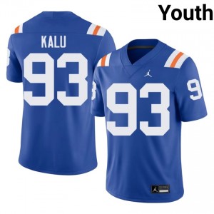 Top-Tier DK Kalu #93 Gators Royal Alternate Jersey | Youth University Football Swen Fan Gear 68482850