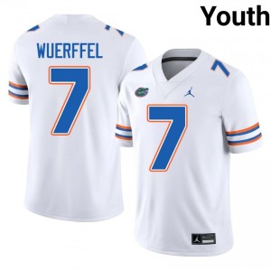 Gators Danny Wuerffel #7 White Jersey | Genuine Stitch NCAA Football Youth Apparel 25096259