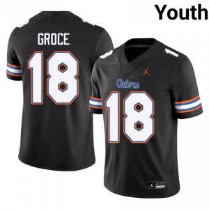 Black Davian Groce #18 Florida Gators Jersey | Youth High School Football Licensed Stitched 56393427