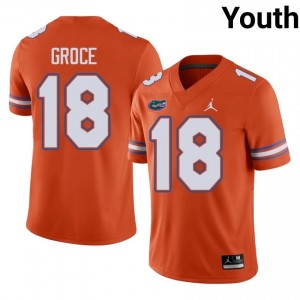 #18 Davian Groce Florida Orange Jersey | Elite Embroidery Youth Player Football Gear 22790369
