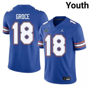 Davian Groce #18 UF Gators Jersey | Pro-Grade Royal College Football Youth Stitched 61649469