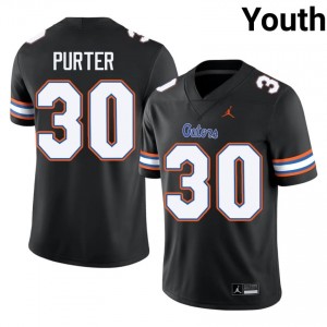 Black Dylan Purter #30 UF Gators Jersey | Youth High School Football Limited Stitched 10202784