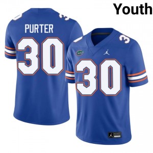 Dylan Purter #30 Florida Gators Jersey | Gameday Royal College Football Youth Stitched 91307002