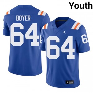 Officially Licensed Eagan Boyer #64 Gators Royal Alternate Jersey | Youth University Football Stitch Fan Gear 58523575