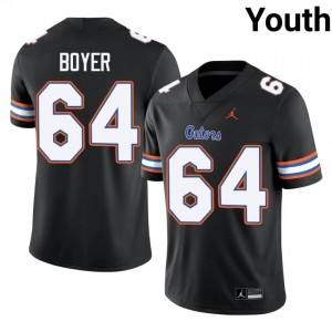 Black Eagan Boyer #64 UF Gators Jersey | Youth High School Football Fresh Stitched 93833622