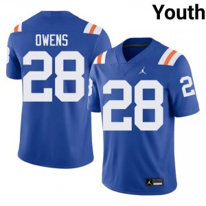 Durable Elijah Owens #28 Gators Royal Alternate Jersey | Youth University Football Swen Fan Gear 76207593