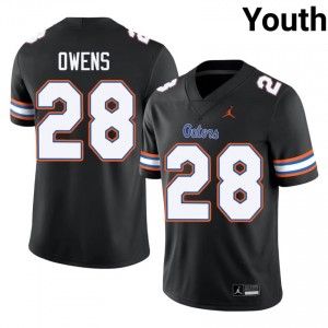Black Elijah Owens #28 Florida Gators Jersey | Youth High School Football Moisture Wicking Stitched 59219740