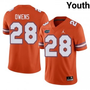 #28 Elijah Owens Florida Orange Jersey | Classic Embroidery Youth Player Football Gear 48016225