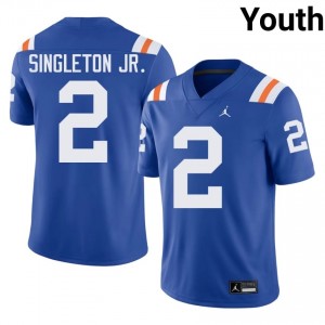 Durable Eric Singleton Jr. #2 Gators Royal Alternate Jersey | Youth University Football Swen Fan Gear 92579088