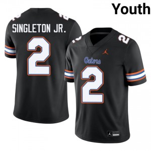 Black Eric Singleton Jr. #2 Florida Gators Jersey | Youth High School Football Moisture Wicking Stitched 84322519