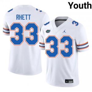 Gators Errict Rhett #33 White Jersey | Premium Swen NCAA Football Youth Apparel 55873312
