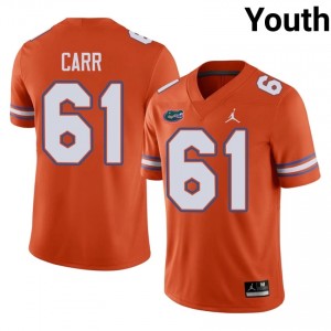 #61 G'Nivre Carr Florida Orange Jersey | Elite Embroidery Youth Player Football Gear 94390894