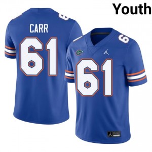 G'Nivre Carr #61 UF Gators Jersey | Pro-Grade Royal College Football Youth Stitched 99623053