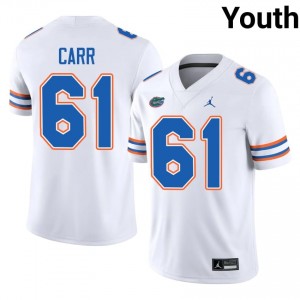 Gators G'Nivre Carr #61 White Jersey | Genuine Stitch NCAA Football Youth Apparel 58800637