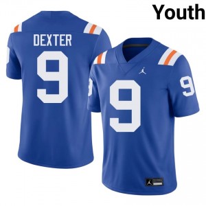 Top-Tier Gervon Dexter #9 Gators Royal Alternate Jersey | Youth University Football Swen Fan Gear 68867786