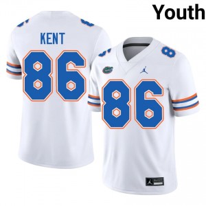 Gators Heze Kent #86 White Jersey | Essential Swen NCAA Football Youth Apparel 55523569