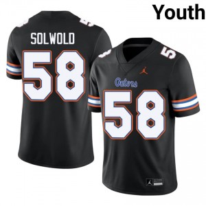 Black Hunter Solwold #58 UF Gators Jersey | Youth High School Football Limited Stitched 14652777