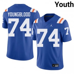 Officially Licensed Jack Youngblood #74 Gators Royal Alternate Jersey | Youth University Football Stitch Fan Gear 45594294