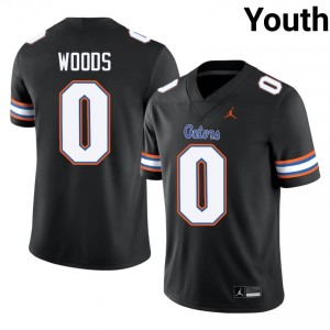 Black Jayden Woods #0 UF Gators Jersey | Youth High School Football Limited Stitched 66326074