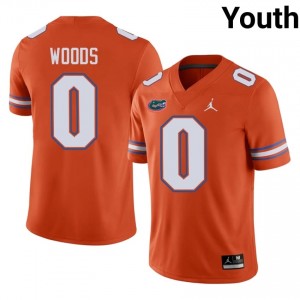 #0 Jayden Woods Florida Gators Orange Jersey | Authentic Embroidery Youth Player Football Gear 51053065