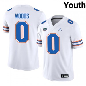 Gators Jayden Woods #0 White Jersey | Premium Swen NCAA Football Youth Apparel 34570250
