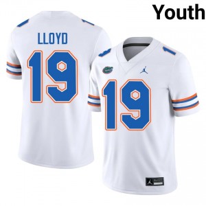 Gators Jaylen Lloyd #19 White Jersey | Essential Swen NCAA Football Youth Apparel 95634675