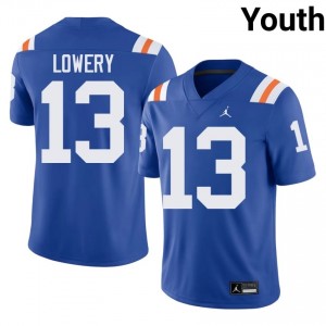 Durable Jordy Lowery #13 Gators Royal Alternate Jersey | Youth University Football Swen Fan Gear 55908229