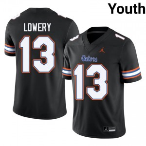 Black Jordy Lowery #13 Florida Gators Jersey | Youth High School Football Moisture Wicking Stitched 54948677