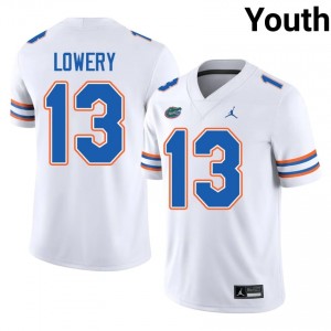 Gators Jordy Lowery #13 White Jersey | Pro Cut Stitch NCAA Football Youth Apparel 11589390