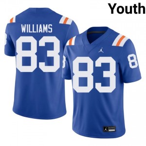 Elite Thread Justin Williams #83 Gators Royal Alternate Jersey | Youth University Football Stitch Fan Gear 76677192