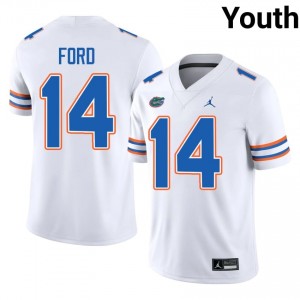 Gators KJ Ford #14 White Jersey | Premium Swen NCAA Football Youth Apparel 15141557