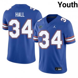 Kaiden Hall #34 Florida Gators Jersey | Iconic Royal College Football Youth Stitched 45751434