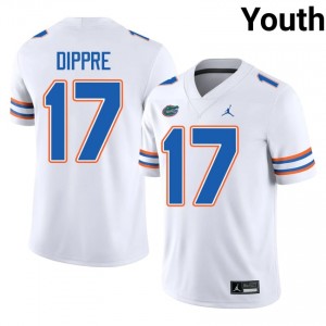 Gators Lacota Dippre #17 White Jersey | Premium Swen NCAA Football Youth Apparel 50264302