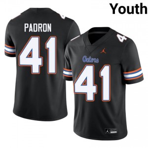 Black Liam Padron #41 UF Gators Jersey | Youth High School Football Fresh Stitched 28227270