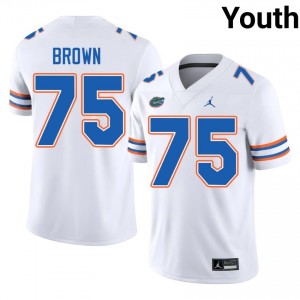 Gators Lomas Brown #75 White Jersey | Essential Swen NCAA Football Youth Apparel 60358557