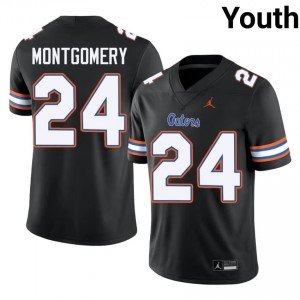 Black London Montgomery #24 UF Gators Jersey | Youth High School Football Fresh Stitched 49282104