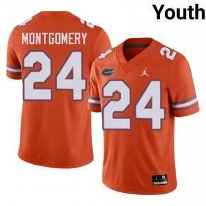 #24 London Montgomery Florida Gators Orange Jersey | Alumni Embroidery Youth Player Football Gear 75501949