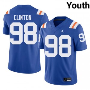 Elite Thread Mason Clinton #98 Gators Royal Alternate Jersey | Youth University Football Stitch Fan Gear 45869195