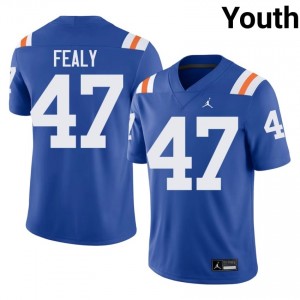 Durable Miller Fealy #47 Gators Royal Alternate Jersey | Youth University Football Swen Fan Gear 20140006