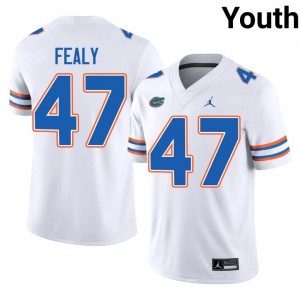 Gators Miller Fealy #47 White Jersey | Pro Cut Stitch NCAA Football Youth Apparel 22803877