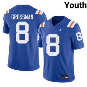 Durable Rex Grossman #8 Gators Royal Alternate Jersey | Youth University Football Swen Fan Gear 84937784
