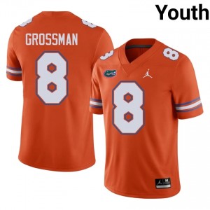 #8 Rex Grossman Florida Orange Jersey | Classic Embroidery Youth Player Football Gear 94928009