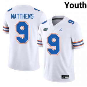 Gators Shane Matthews #9 White Jersey | Premium Swen NCAA Football Youth Apparel 50039447